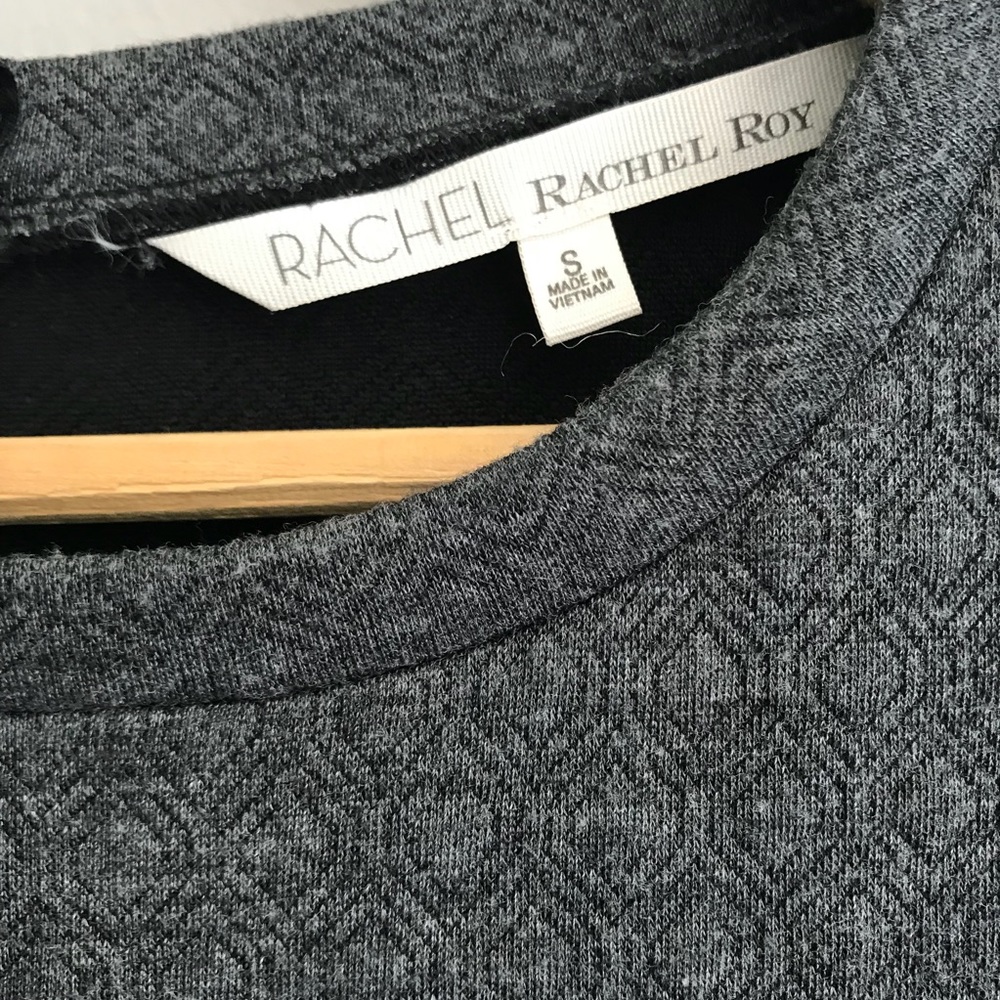 Rachel Roy Gray Long Sleeve Skater Style Dress - Picture 3 of 5